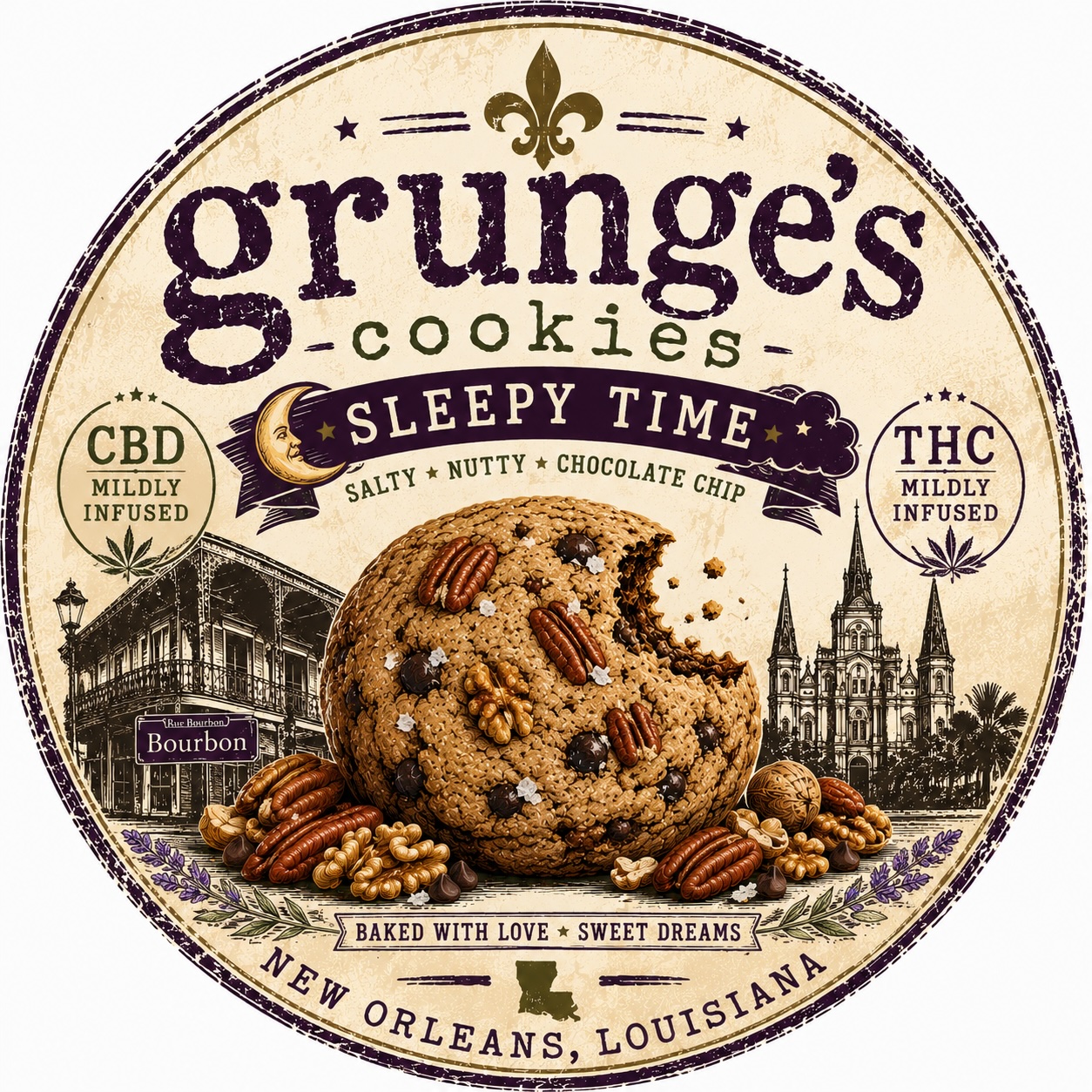 Grunge's Sleepy Time Indica cookie logo